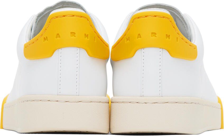 Marni White  Yellow Dada Bumper Sneakers