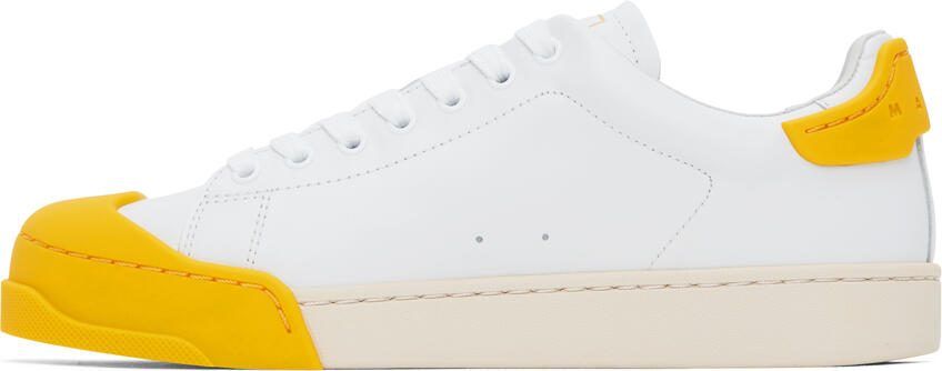 Marni White  Yellow Dada Bumper Sneakers - Picture 3