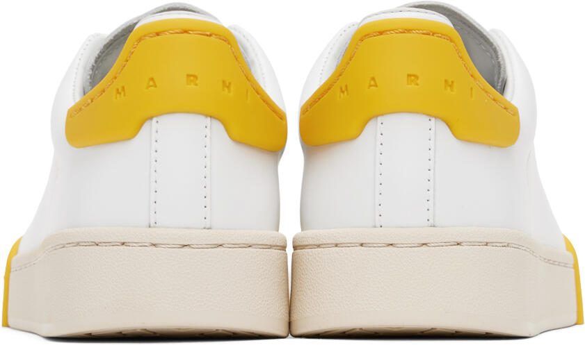 Marni White  Yellow Dada Bumper Sneakers