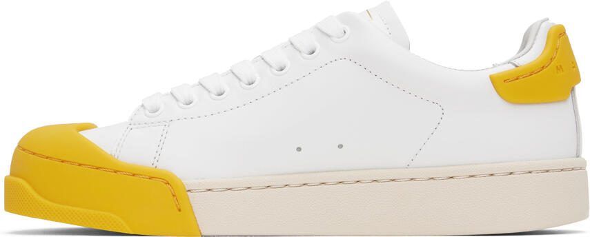 Marni White  Yellow Dada Bumper Sneakers - Picture 3