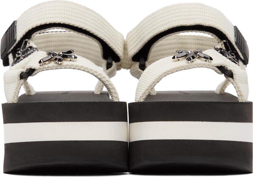 Marni White Embellished Platform Sandals - Picture 2