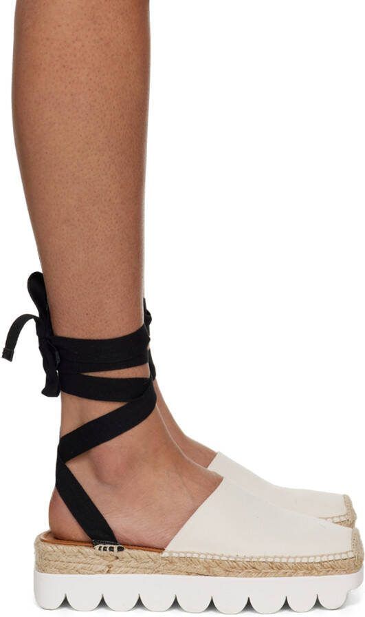 Marni Off-White  Beige Platform Espadrilles
