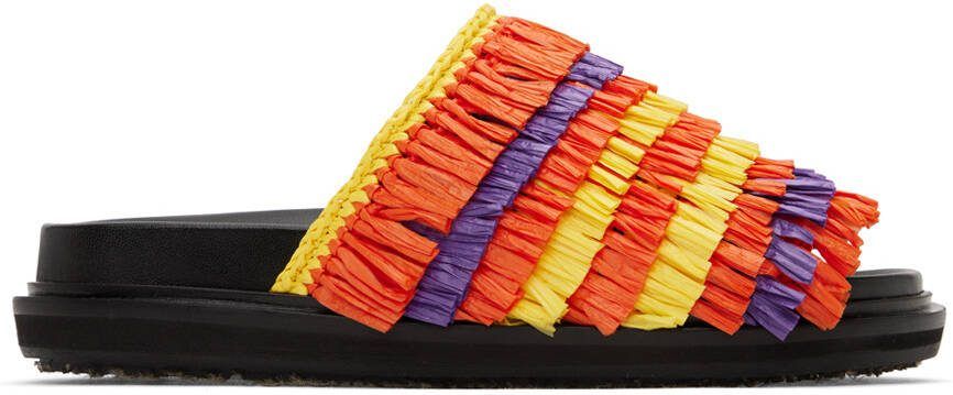 Marni Orange  Yellow Fussbett Sandals - Picture 2