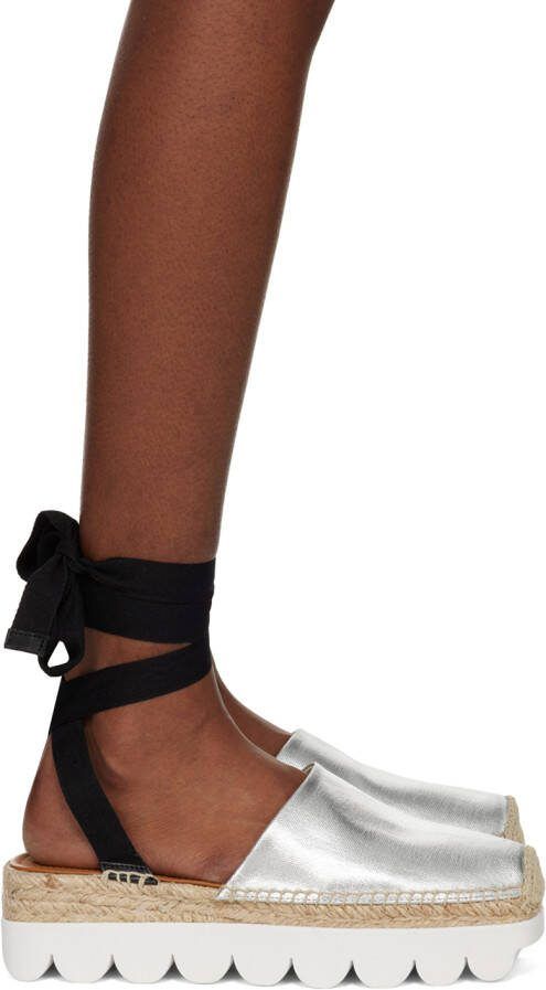 Marni Silver Platform Espadrilles - Picture 3