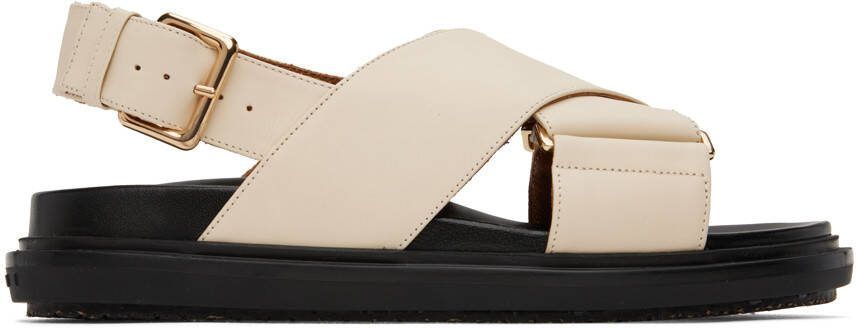 Marni White Fussbett Sandals