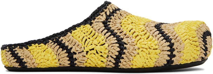Marni Yellow  Beige No Vacancy Inn Edition Fussbett Sabot Mules