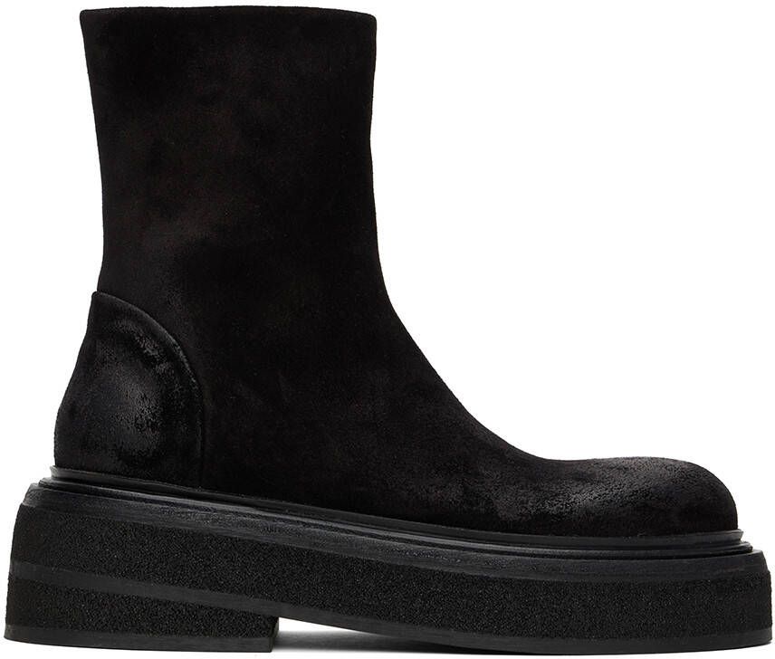 Marsèll Black Suede Zuccone Boots - Picture 5