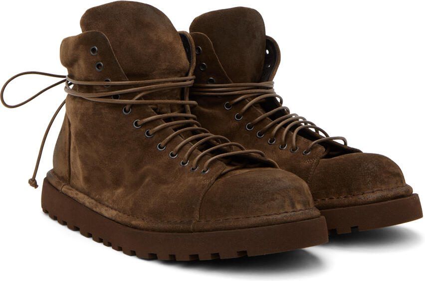 Marsèll Brown Suede Lace-Up Boots - Picture 3