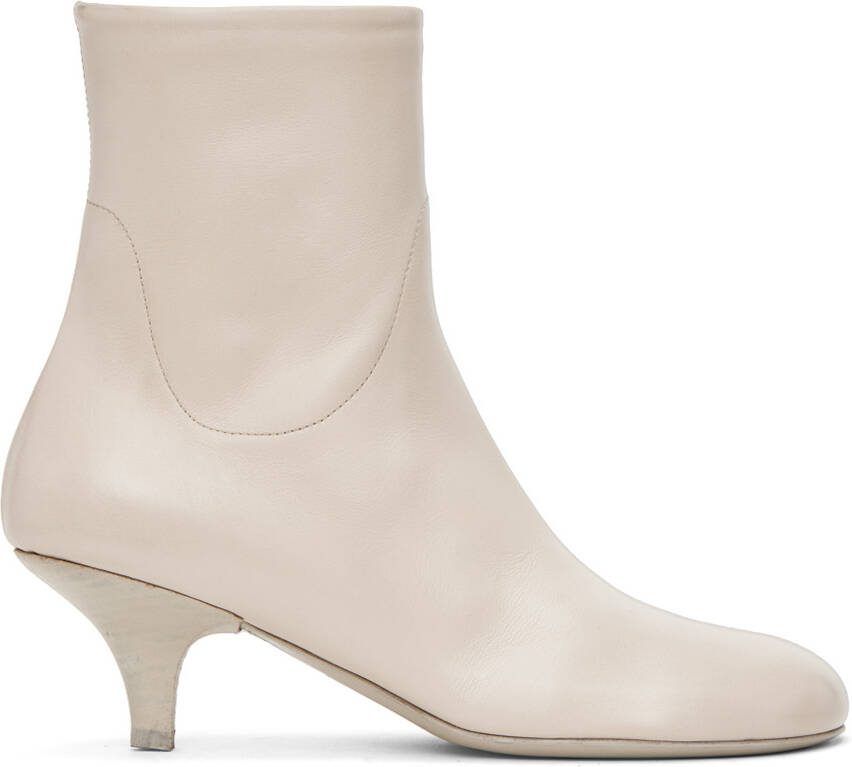 Marsèll Off-White Tronchetto Boots - Picture 3