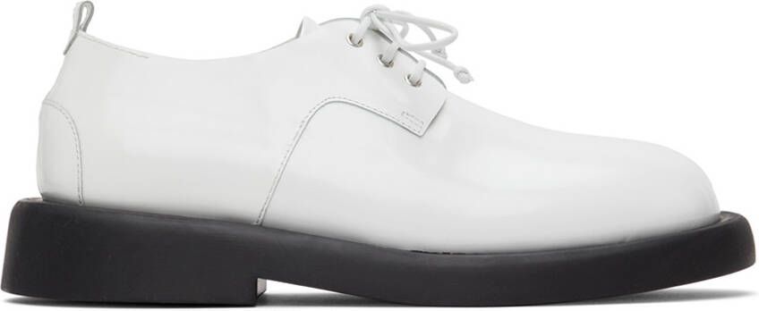 Marsèll White  Black Polished Gomme Gommello Derbys