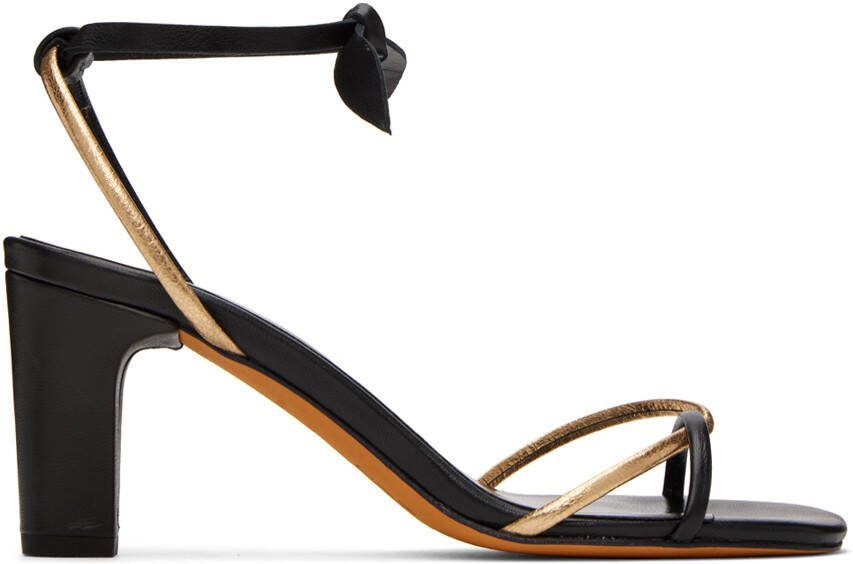 Maryam Nassir Zadeh Black  Gold Riley Heels - Picture 5