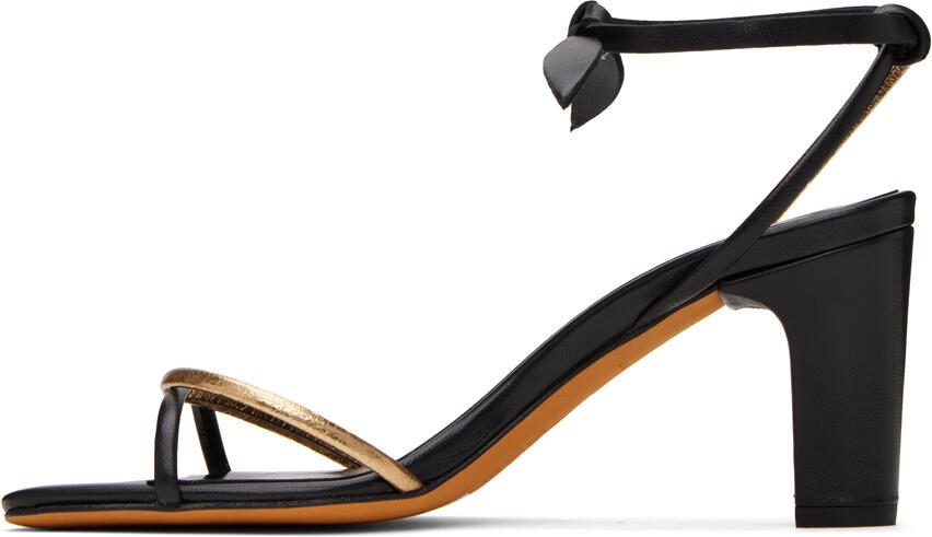 Maryam Nassir Zadeh Black  Gold Riley Heels - Picture 3