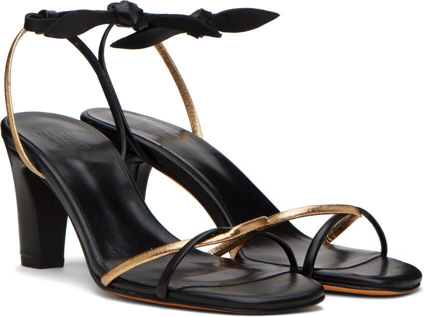 Maryam Nassir Zadeh Black  Gold Riley Heels - Picture 2