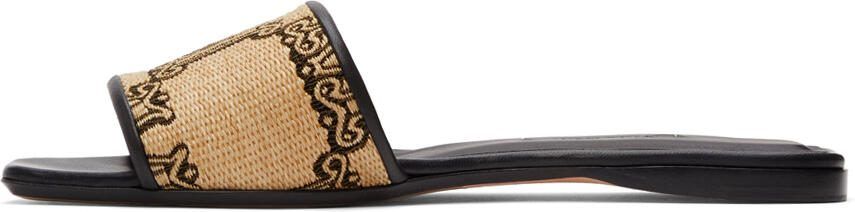 Max Mara Black  Beige Midge Sandals - Picture 4