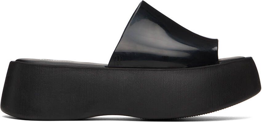 Melissa Black Becky Platform Slides - Picture 5