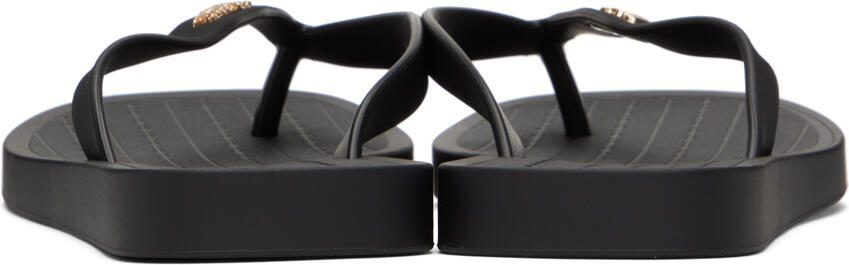 Melissa Black Sun Long Beach Flip Flops - Picture 2