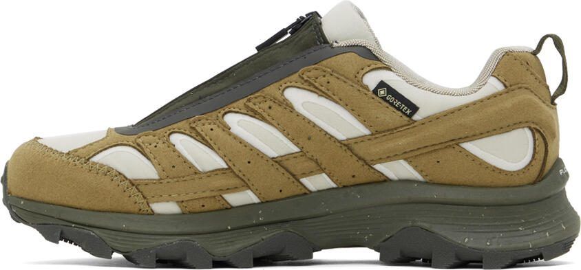 Merrell 1TRL Off-White  Brown Moab Hybrid Zip Sneakers - Picture 3