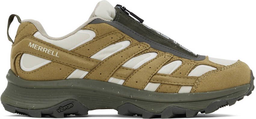 Merrell 1TRL Off-White  Brown Moab Hybrid Zip Sneakers - Picture 5