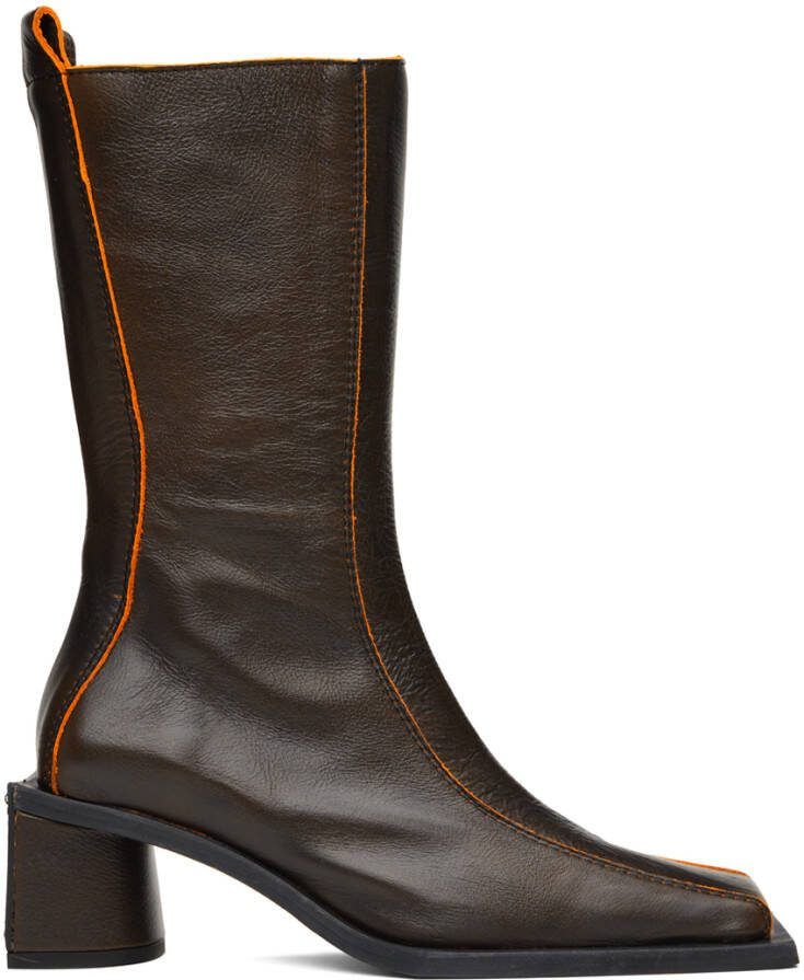Miista Brown  Orange Bara Boots