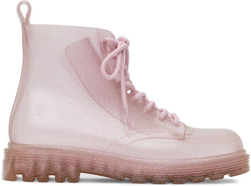 Mini Melissa Kids Pink Coturno Boots - Picture 4