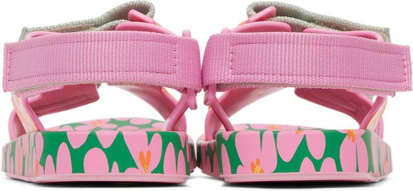 Mini Melissa Kids Pink  Green Fábula Edition Ping Pong Sandals - Picture 2