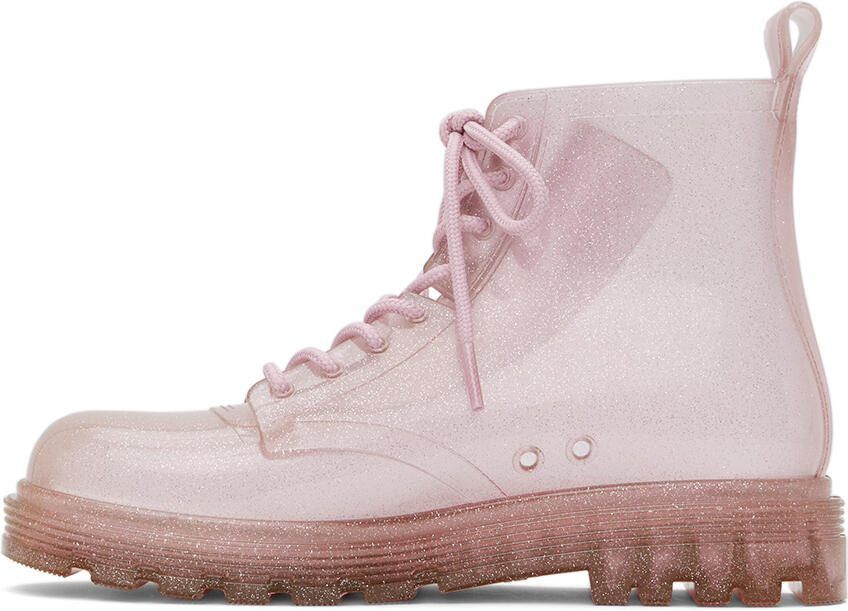 Mini Melissa Kids Pink Coturno Boots - Picture 3
