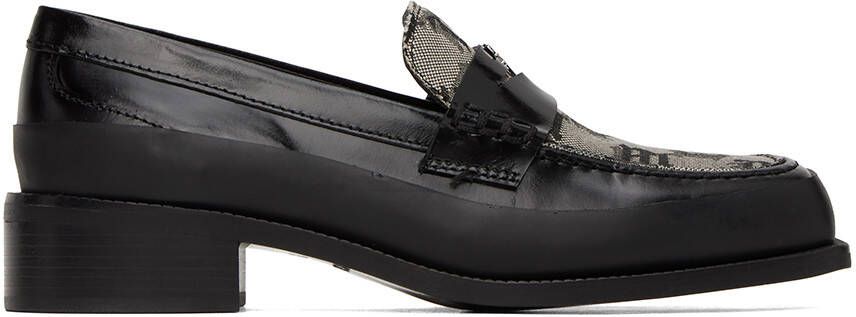 MISBHV Beige  Black 'The Brutalist' Jacquard Loafers