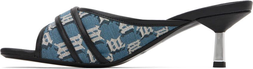 MISBHV Blue Slip-On Heeled Sandals - Picture 4