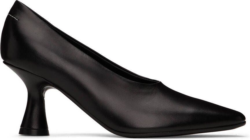 MM6 Maison Margiela Black 6-Stamp Heels - Picture 4
