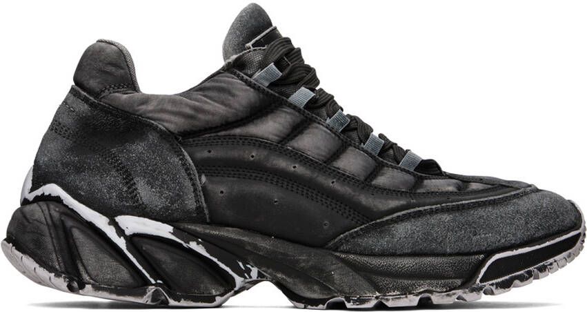 MM6 Maison Margiela Black Distressed Sneakers - Picture 5