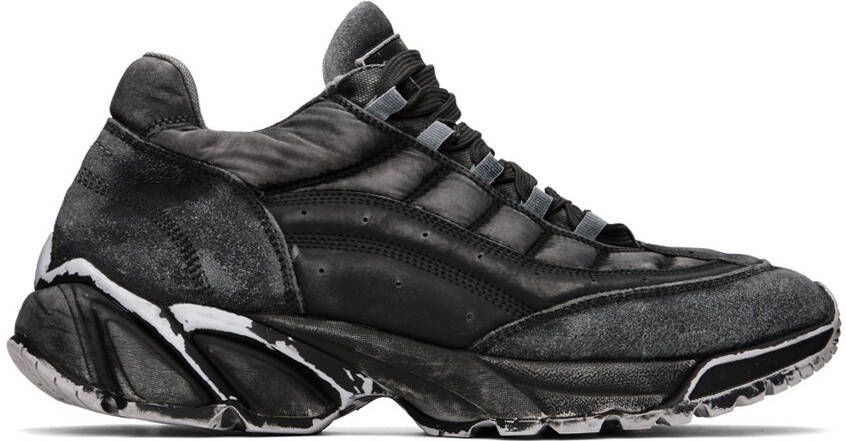 MM6 Maison Margiela Black Distressed Sneakers - Picture 4