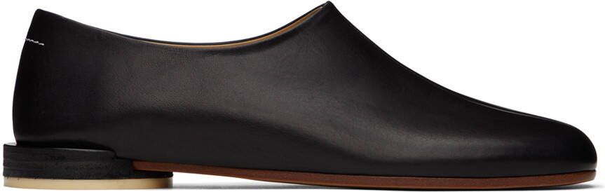 MM6 Maison Margiela Black Square Toe Loafers - Picture 4