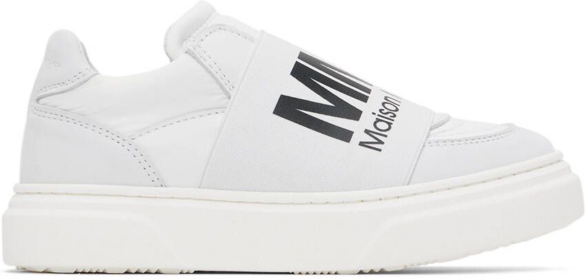MM6 Maison Margiela Kids Gray  White Paneled Sneakers - Picture 4