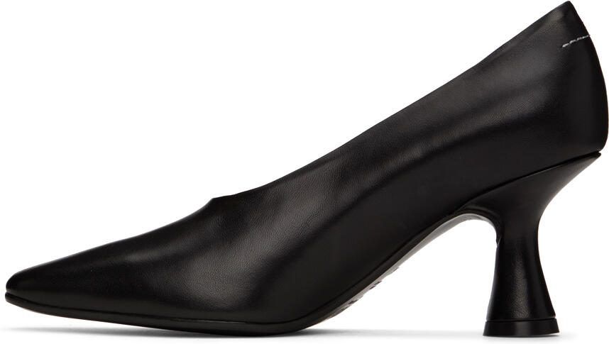 MM6 Maison Margiela Black 6-Stamp Heels - Picture 3