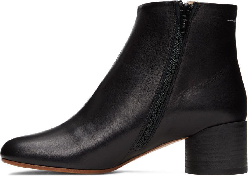 MM6 Maison Margiela Black Anatomic 6 Ankle Boots - Picture 3