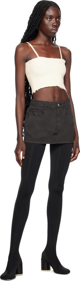 MM6 Maison Margiela Black Thigh-High Sock Boots - Picture 3