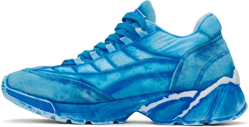 MM6 Maison Margiela Blue Distressed Sneakers - Picture 3