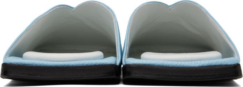 MM6 Maison Margiela Blue Square Toe Slippers - Picture 2