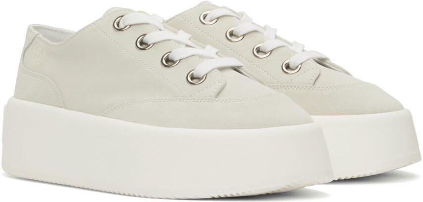 MM6 Maison Margiela Black Suede Platform Sneakers - Picture 3