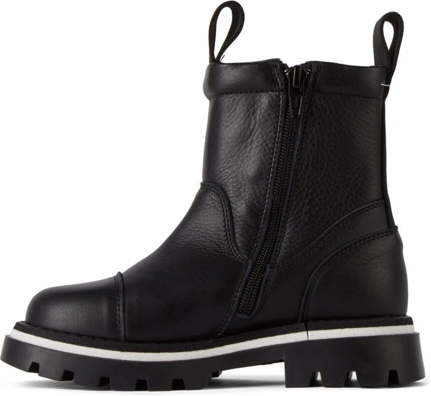 MM6 Maison Margiela Kids Black Logo Slip-On Boots - Picture 3