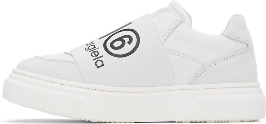 MM6 Maison Margiela Kids Gray  White Paneled Sneakers - Picture 3
