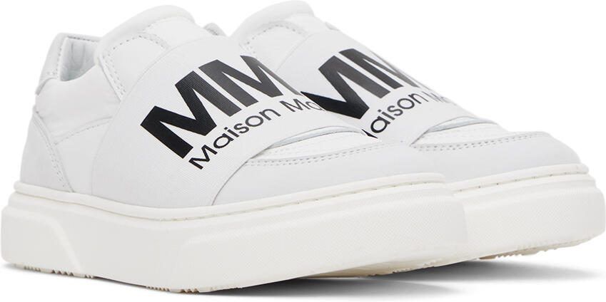 MM6 Maison Margiela Kids Gray  White Paneled Sneakers - Picture 2