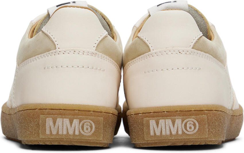 MM6 Maison Margiela Kids Off-White  Beige Paneled Sneakers