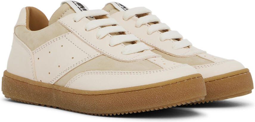 MM6 Maison Margiela Kids Off-White  Beige Paneled Sneakers - Picture 2