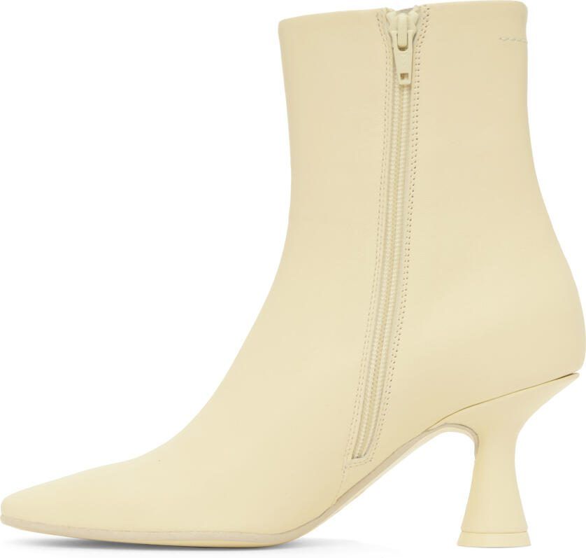 MM6 Maison Margiela Off-White 6-Stamp Boots - Picture 2