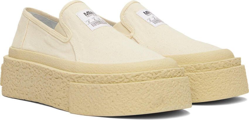 MM6 Maison Margiela Off-White Platform Sneakers - Picture 2