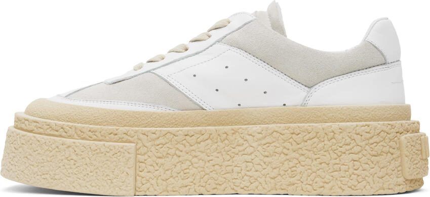 MM6 Maison Margiela White Platform Sneakers - Picture 3