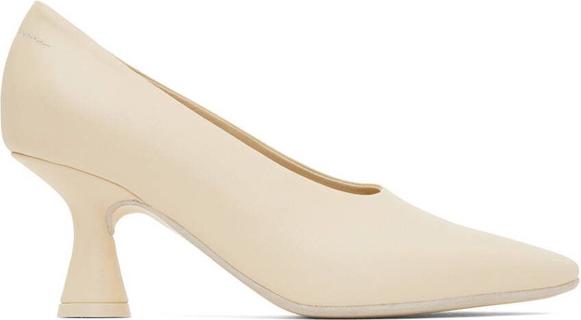 MM6 Maison Margiela Off-White 6-Stamp Heels
