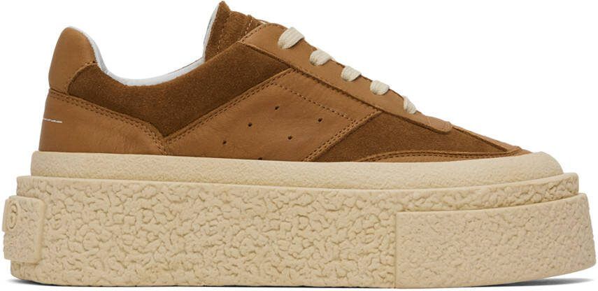 MM6 Maison Margiela Tan Platform Sneakers - Picture 5