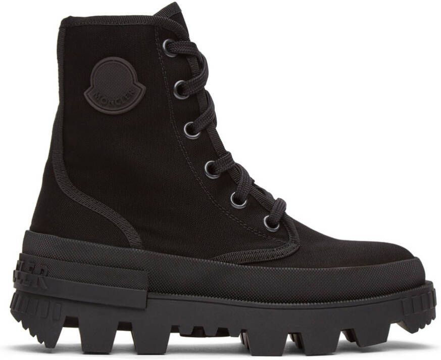 Moncler Black Canvas Pyla Boots - Picture 2